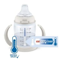 NUK kojenecká láhev na učení s kontrolou teploty 150 ml bílá