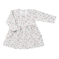 NEW BABY šatičky s dlouhým rukávem FOR GIRLS šedá vel. 80