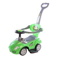 BABY MIX dětské odrážedlo s vodící tyčí 3v1 MEGA CAR zelená