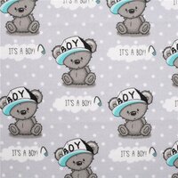 NEW BABY nepromokavá flanelová podložka Boy šedá