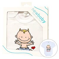 NEW BABY body s krátkým rukávem MIMI ŠÉF bílá vel. 80