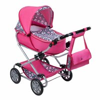 NEW BABY kočárek pro panenky 2v1 RŮŽENKA růžová NEW BABY kočárek pro panenky 2v1 RŮŽENKA růžová