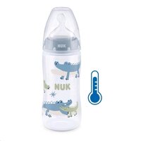 NUK kojenecká láhev FC+Temperature Control 300 ml BOX-Flow Control savička modrá