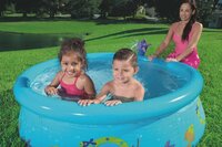 BESTWAY dětský bazén s nafukovacím okrajem a sprchou modrá