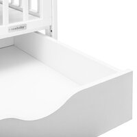 NEW BABY dětská postýlka se stahovací bočnicí a šuplíkem BASIC bílá