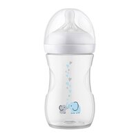 AVENT kojenecká láhev Natural Response s ventilem Air Free Slon 260 ml bílá