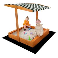 BABY MIX dětské dřevěné pískoviště se stříškou 120x120 cm zelená