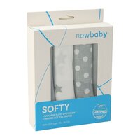NEW BABY látkové pleny s potiskem SOFTY 70x70 cm 4 ks šedá