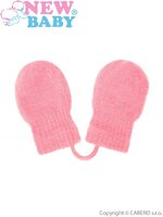 Dětské zimní rukavičky New Baby světle růžové vel. 56 (0-3m)