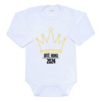 NEW BABY body s dlouhým rukávem Dítě roku 2024 bílá vel. 80