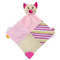 BABY MIX plyšový usínáček KOČIČKA růžová