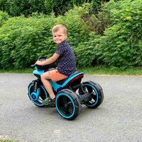 BABY MIX dětská elektrická motorka POLICE žlutá