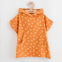 NEW BABY dětské mušelínové pončo Feeling animal 50 cm oranžová