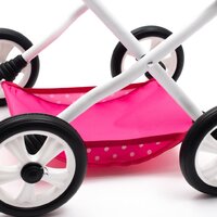 NEW BABY dětský kočárek pro panenky COMFORT růžová