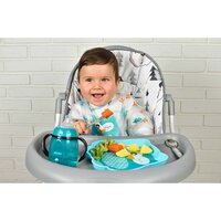 AKUKU dětský talířek SOVA modrá