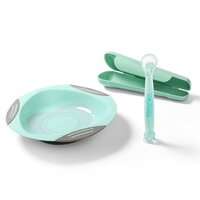 BABY ONO lžička s přísavkou zelená