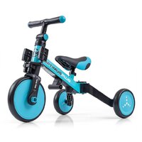 MILLY MALLY dětská tříkolka s vodící tyčí 4v1 Optimus Plus modrá