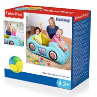 FISHER PRICE dětské nafukovací autíčko s míčky 119x79x51 cm modrá