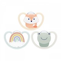 NUK 1 ks šidítko Space 0-6 m Duha bílá