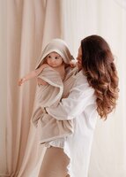 BELISIMA dětská osuška s žínkou a ručníkem Swaddle bílá