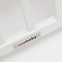 NEW BABY dětská postýlka se stahovací bočnicí a šuplíkem BASIC bílá