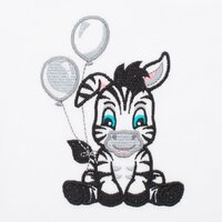 NEW BABY body s dlouhým rukávem ZEBRA EXCLUSIVE bílá vel. 86