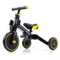MILLY MALLY dětská tříkolka s vodící tyčí 4v1 Optimus Plus černá