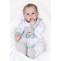 NEW BABY body s dlouhým rukávem Honey Bear s 3D aplikací bílá vel. 56