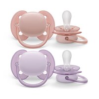 AVENT 2 ks šidítko Ultrasoft Premium 0-6 m růžová