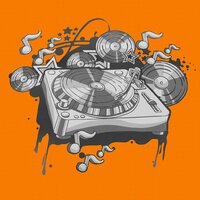 BABY MIX sáňkovací talíř 60 cm MUSIC oranžová