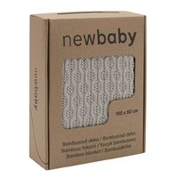 NEW BABY bambusová pletená deka se vzorem 100x80 cm šedá