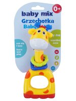 BABY MIX dětské chrastítko ŽIRAFA žlutá