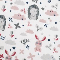 NEW BABY nepromokavá flanelová podložka Zvířátka bílá