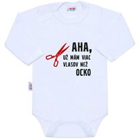 NEW BABY body s dlouhým rukávem Viac vlasov než ocko bílá vel. 86 NEW BABY body s dlouhým rukávem Viac vlasov než ocko bílá vel. 86