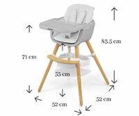 MILLY MALLY dětská jídelní židlička 2v1 ESPOO bílá