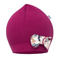 NEW BABY čepička s šátkem na krk MISSY fialová vel. 92
