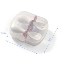 BABY ONO ergonomický příbor pro děti růžová