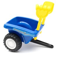BABY MIX dětské odrážedlo traktor s vlečkou a nářadím NEW HOLLAND modrá