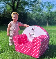 NEW BABY dětské křeslo Zebra růžová