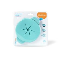 BABY ONO miska na svačinku s víčky a přísavkou zelená