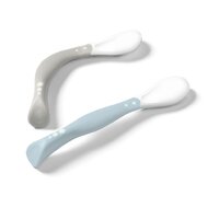 BABY ONO dětská flexibilní lžička 2 ks šedá, modrá