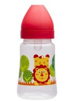 AKUKU kojenecká láhev s širokým hrdlem 250 ml červená