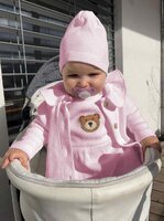 NEW BABY kabátek na knoflíky Luxury clothing Laura růžová vel. 74