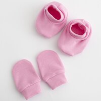 NEW BABY capáčky a rukavičky Casually dressed růžová vel. 56/62