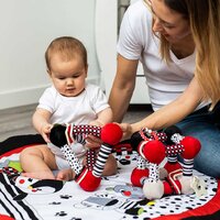 BABY ONO edukační hračka PYRAMIDA TINY YOGA červená