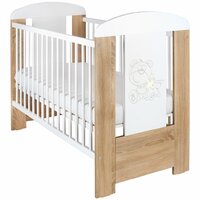 NEW BABY dětská dřevěná postýlka MEDVÍDEK S HVĚZDIČKOU hnědá