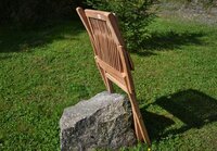DIVERO sada 4 ks zahradní dřevěná skládací židle