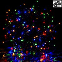 Vánoční LED osvětlení 60 m - barevné 600 LED - zelený kabel