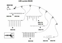 diLED světelná síť - 100 LED teple bílá