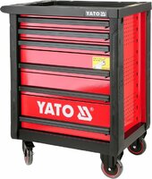 YATO pojízdná skříňka - 6 zásuvek červená